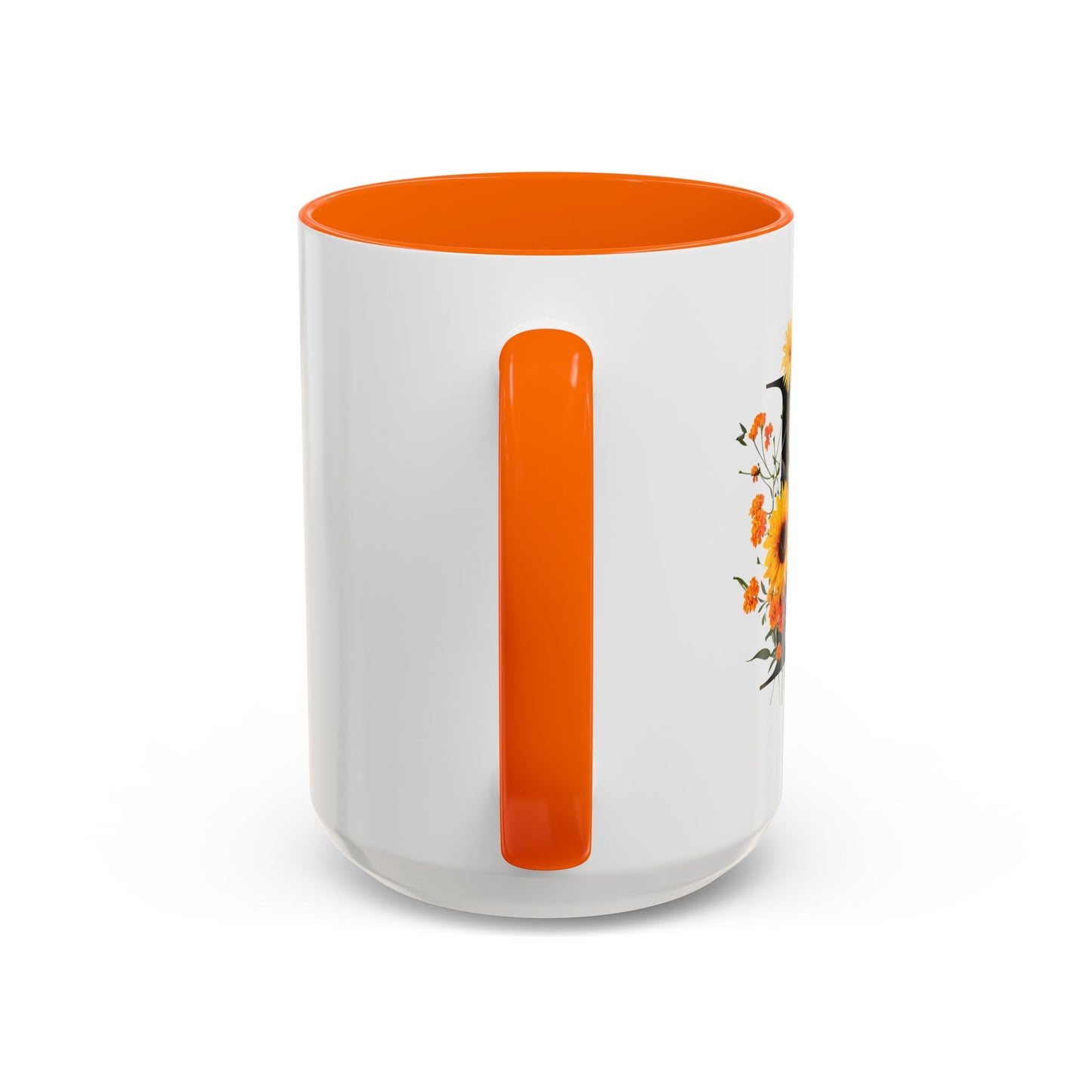 Personalized Floral Monogram - Letter K - Elegant Accent Coffee Mug – Personalized Mothers Day Gift