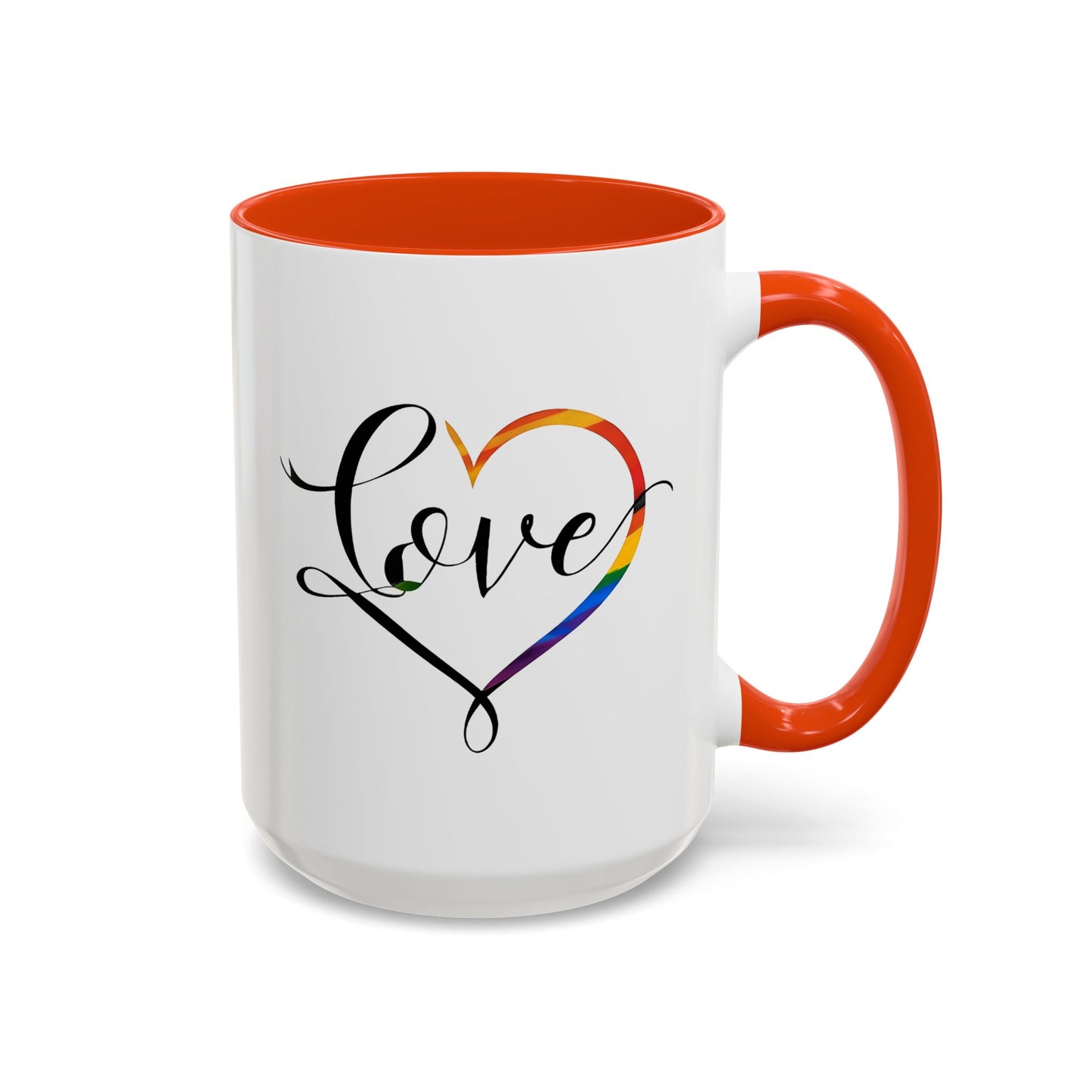 Celebration Rainbow Heart Mug - Celebrate Diversity and Unity - Valentine's Gift - Pride Celebration Mug