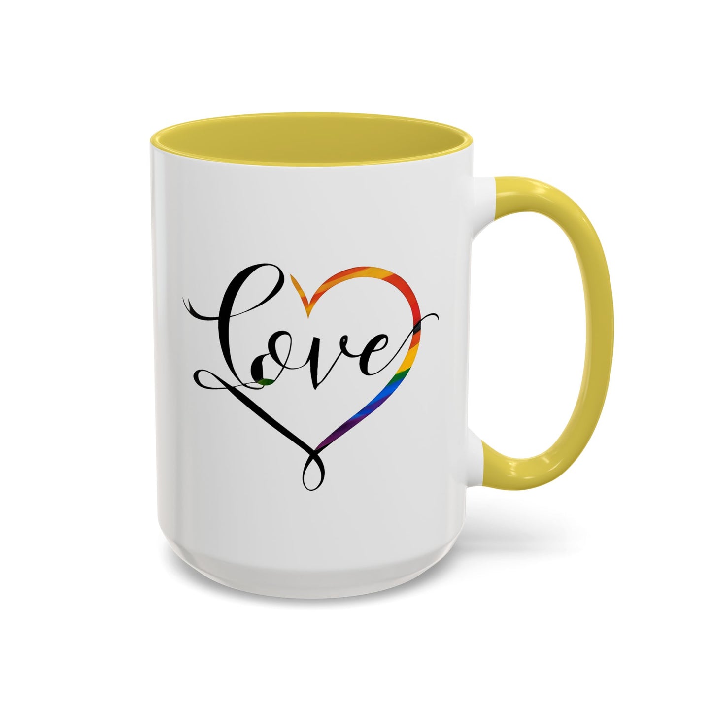 Celebration Rainbow Heart Mug - Celebrate Diversity and Unity - Valentine's Gift - Pride Celebration Mug
