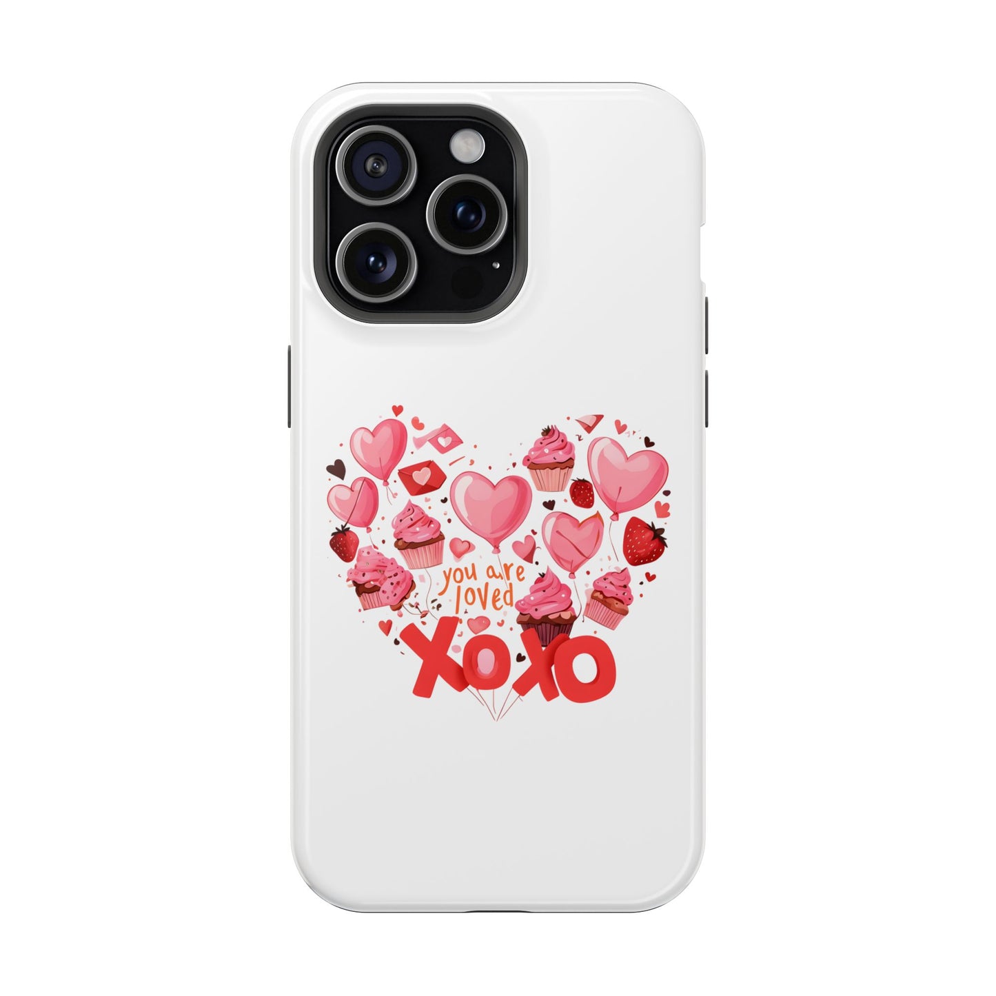 Valentine's Day Magnetic Tough Cases, Cute Phone Cover, Gift for Her, Love Heart Design, Personalizable Tech Accessory
