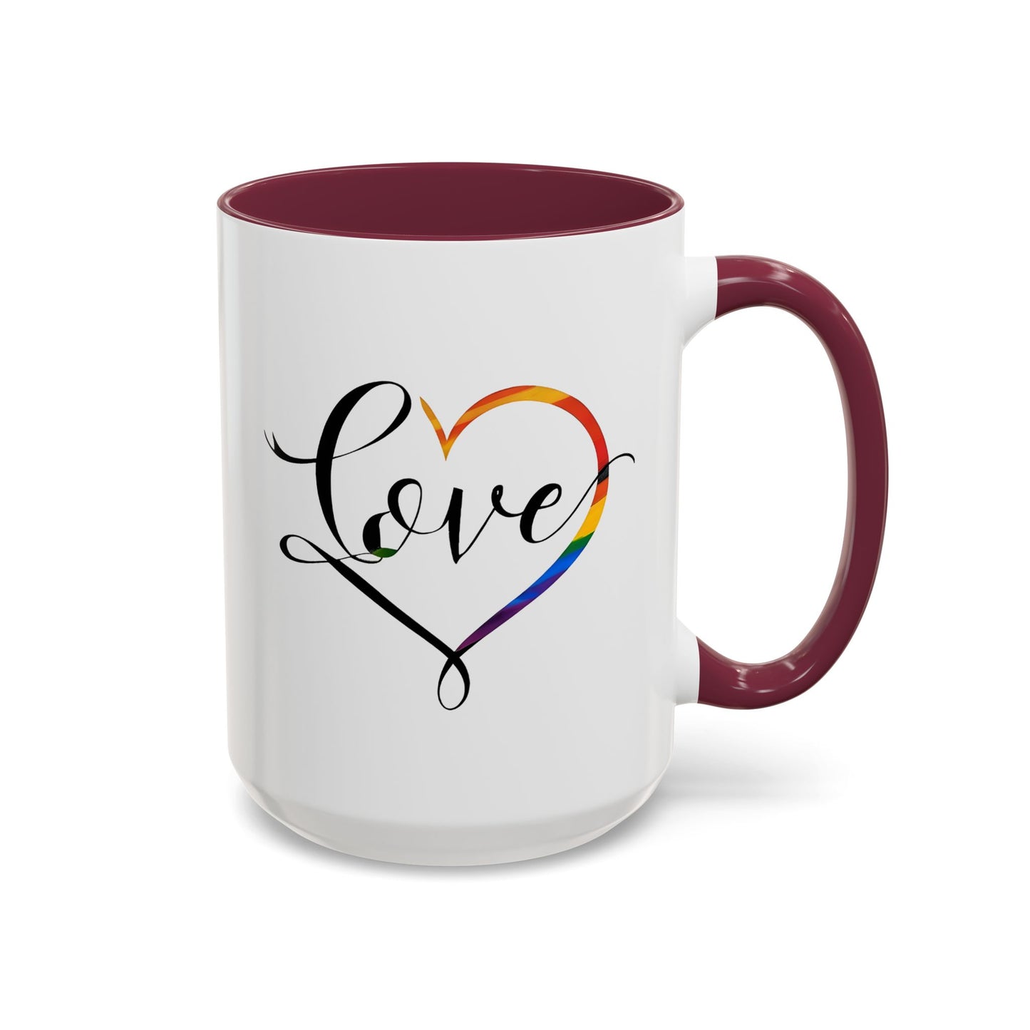 Celebration Rainbow Heart Mug - Celebrate Diversity and Unity - Valentine's Gift - Pride Celebration Mug