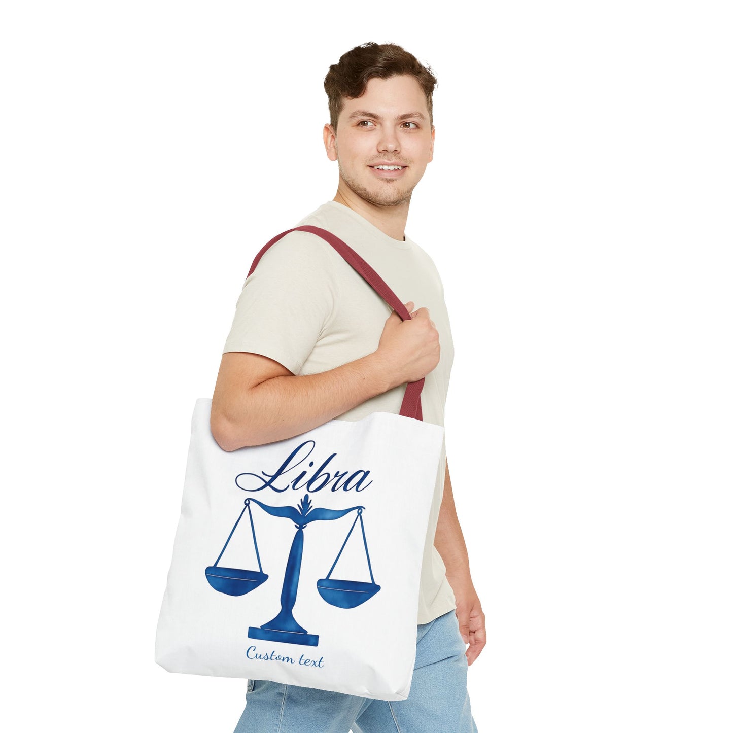 Libra Zodiac Personalized Tote Bag, Artistic Tote Bag, Astrology Lover Tote, Trendy Tote Bag, Unique Weekender Bag
