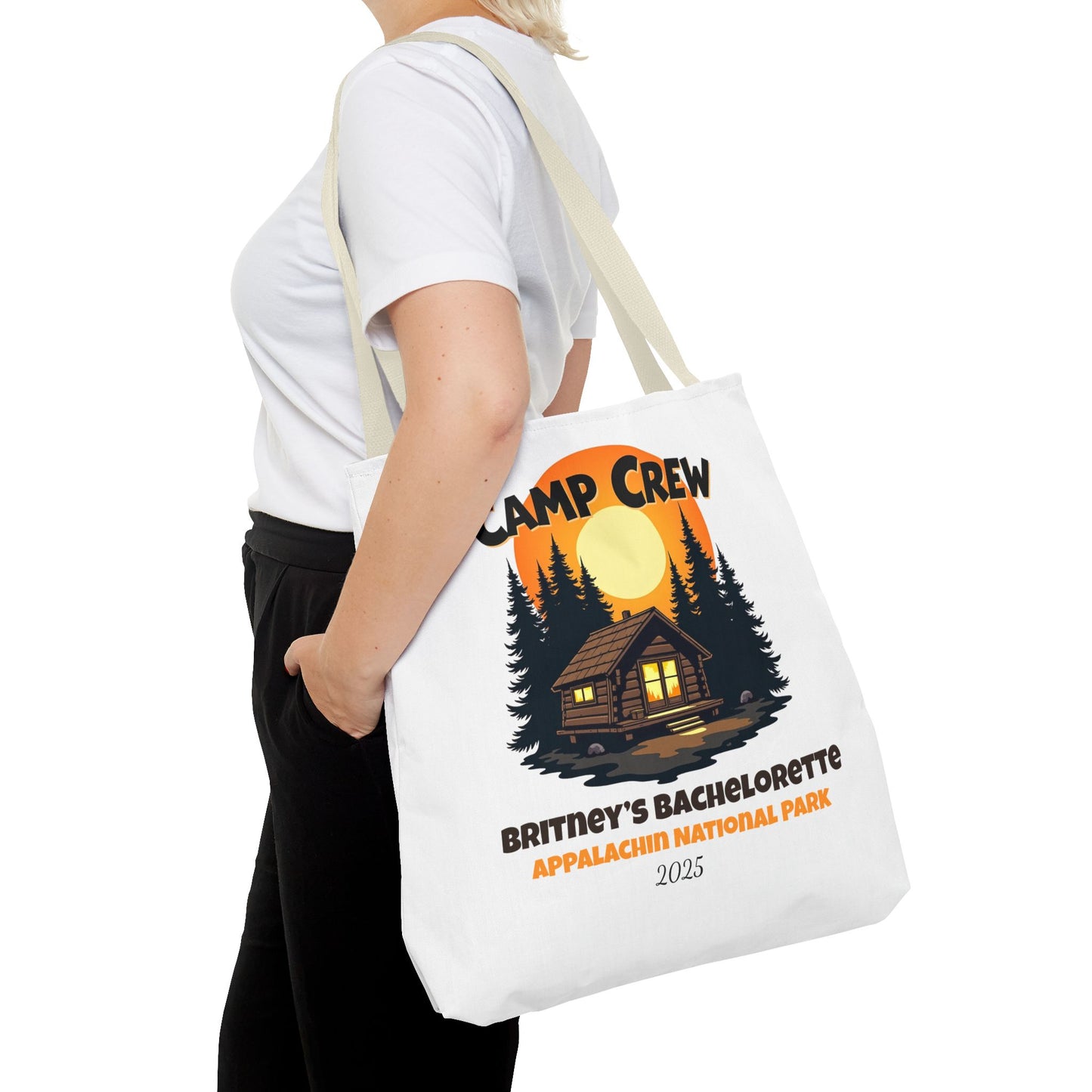 Bachelorette Camp Crew Tote Bag, Bride Beach Bag, Camp Bride, Camping Bach, Bridal Tote Bag, Custom Beach Bag