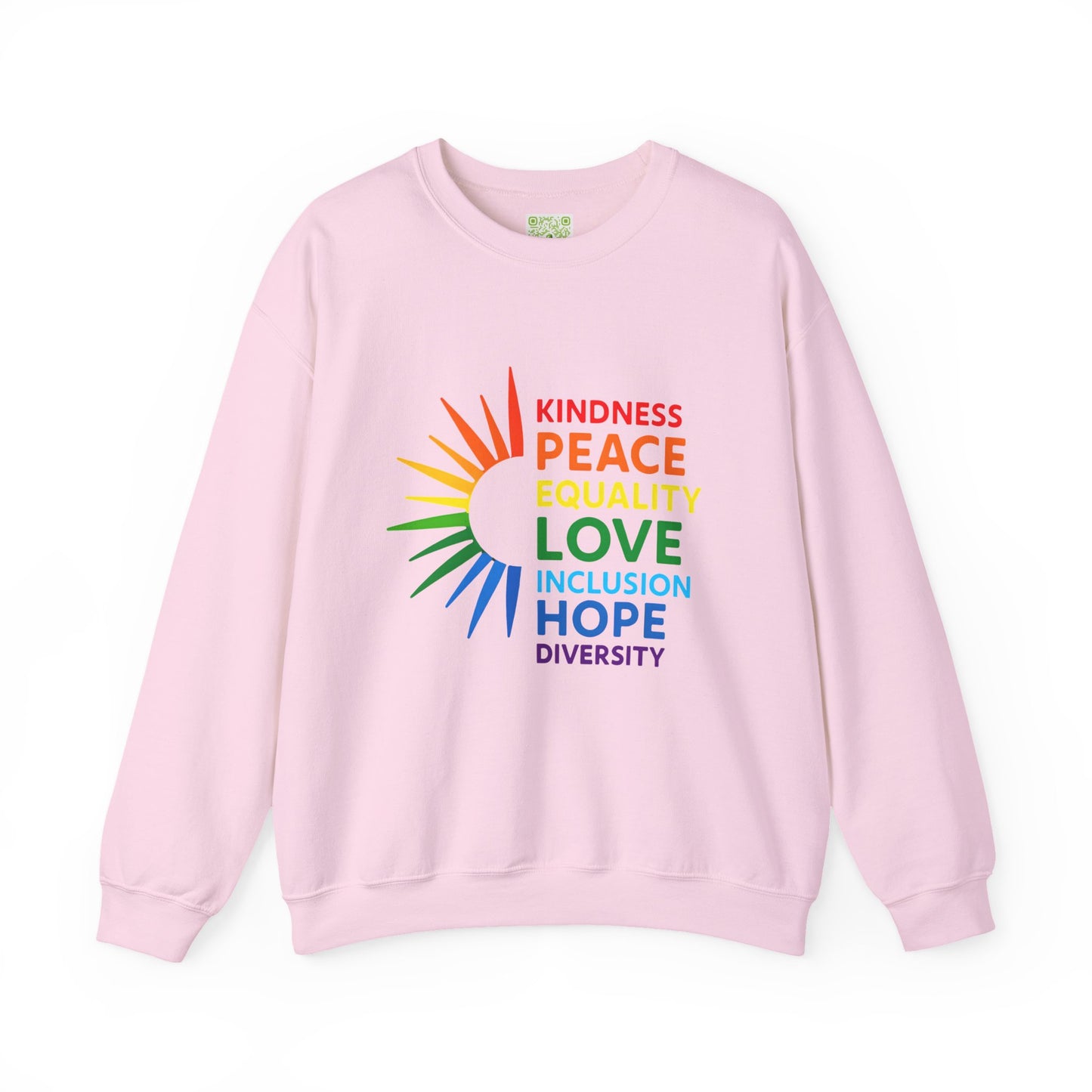 Pride Crewneck Sweatshirt, LGBTQ Sweatshirt, Kindness Peace Equality, Pride 2025, Pride Month Tee, Gay Rights, Inclusion Hope Diversity
