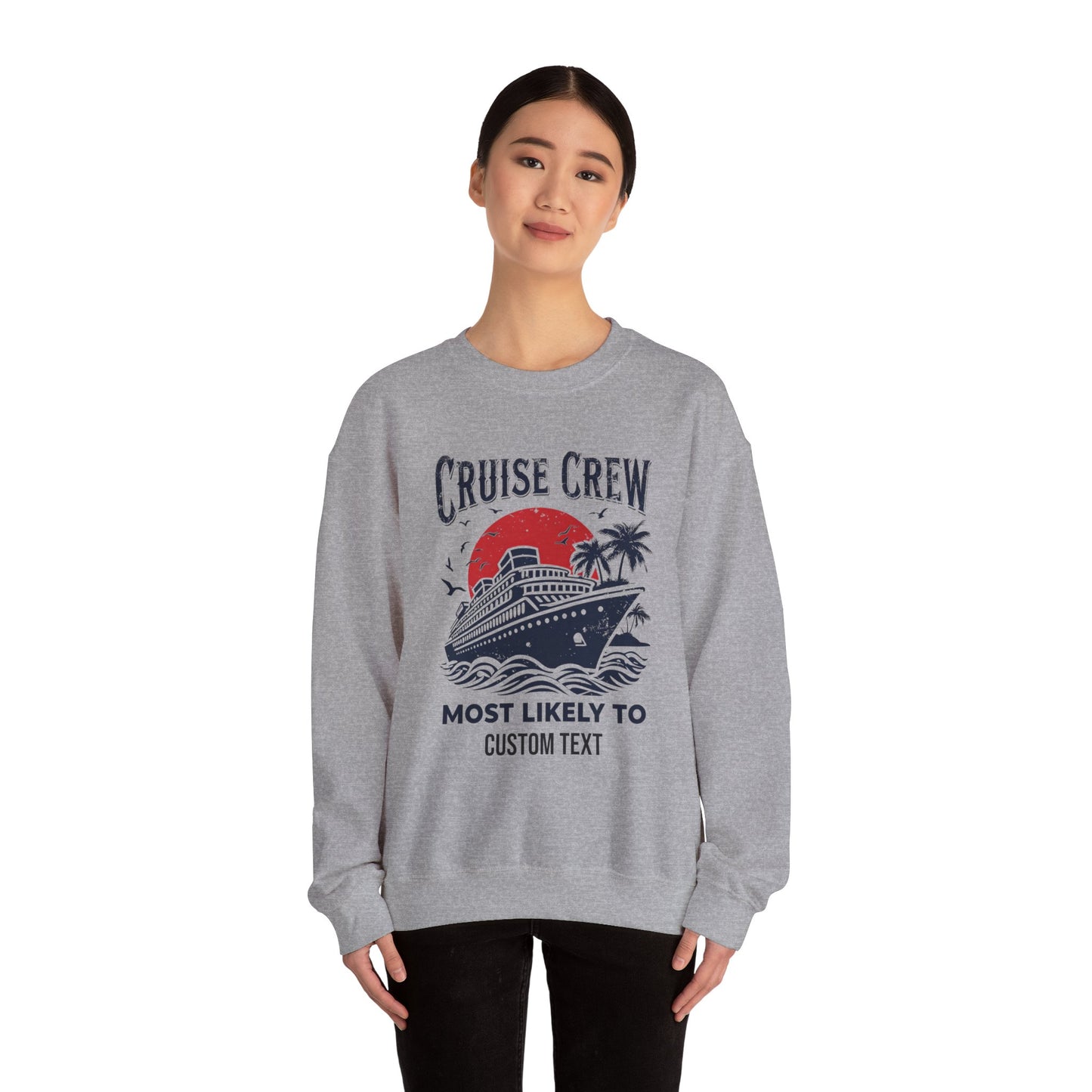 Custom Cruise Crew Unisex Sweatshirt, Cruise Shirts, Group Cruise Shirt, Birthday Cruise Sweatshirt, Family Cruise Sweatshirt
