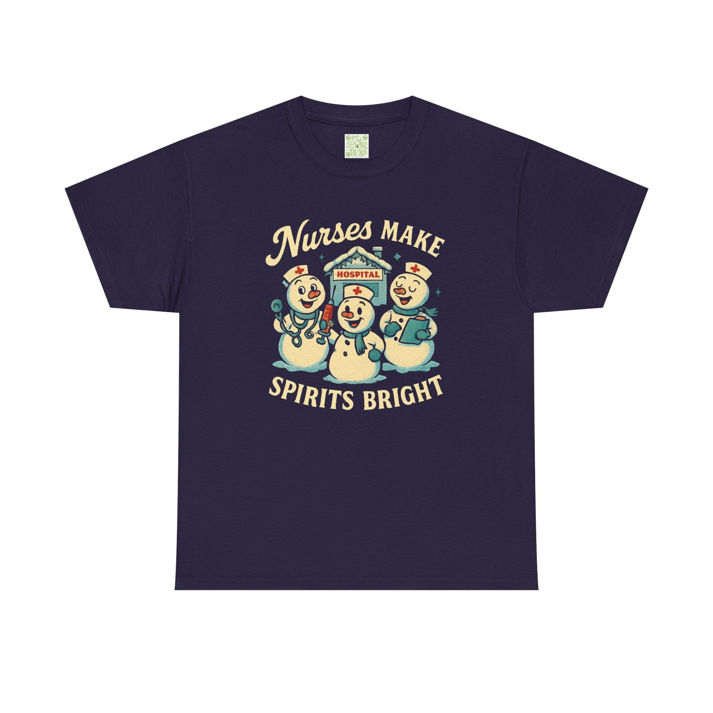 Nurses Make Spirits Bright Tee, Christmas Nurse Shirt, Nurse Holiday, Snowman Tshirt, Gift For Nurse, Nursing Christmas