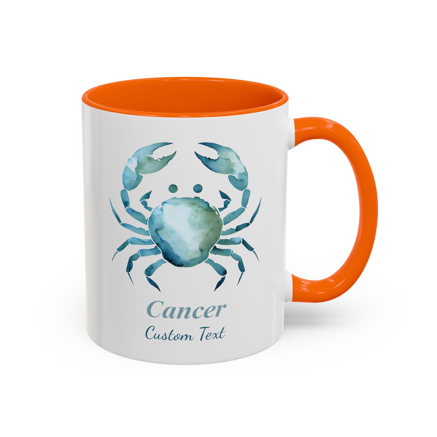 Personalized Cancer Zodiac Accent Coffee Mug, Zodiac Mug, Astrology Mug, Birth Month, Cancer Zodiac Gift, Custom Gift
