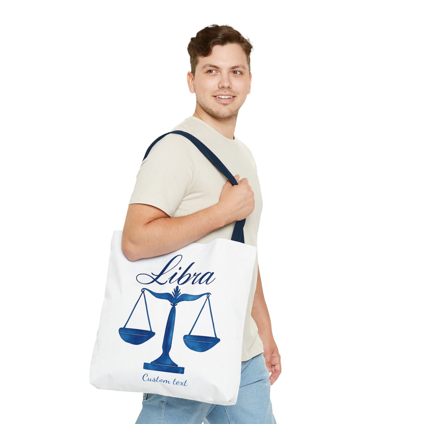 Libra Zodiac Personalized Tote Bag, Artistic Tote Bag, Astrology Lover Tote, Trendy Tote Bag, Unique Weekender Bag