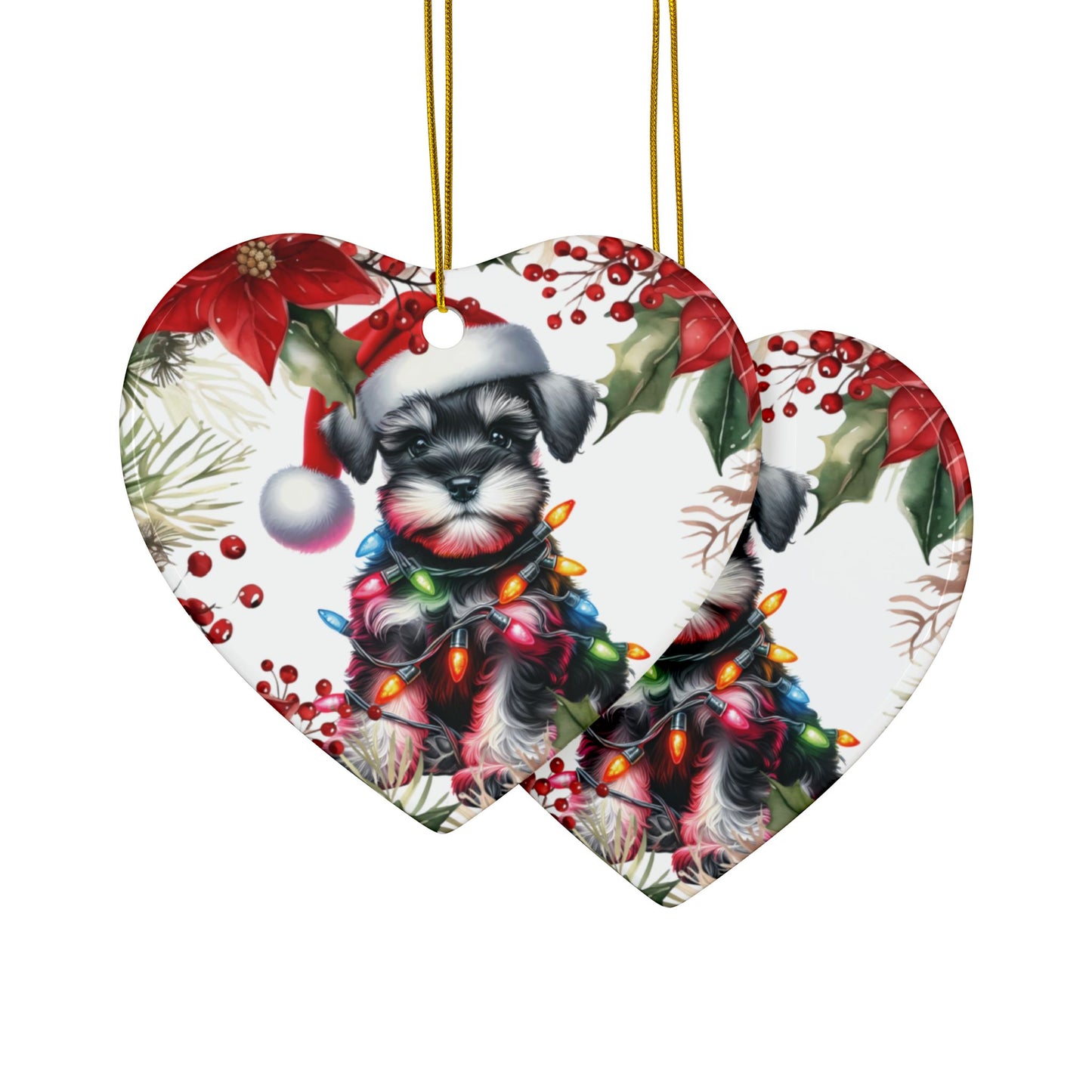 Miniature Schnauzer Holiday Ornaments, Christmas Ornament, Mini Schnauzer, Schnauzer Gift, New Dog Owner Gift