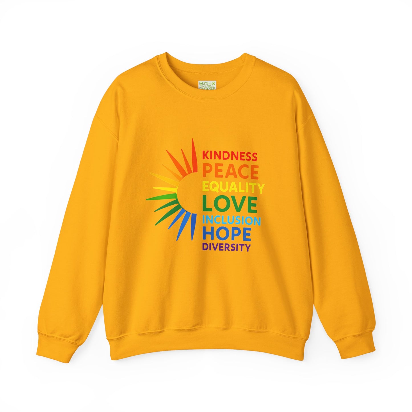 Pride Crewneck Sweatshirt, LGBTQ Sweatshirt, Kindness Peace Equality, Pride 2025, Pride Month Tee, Gay Rights, Inclusion Hope Diversity