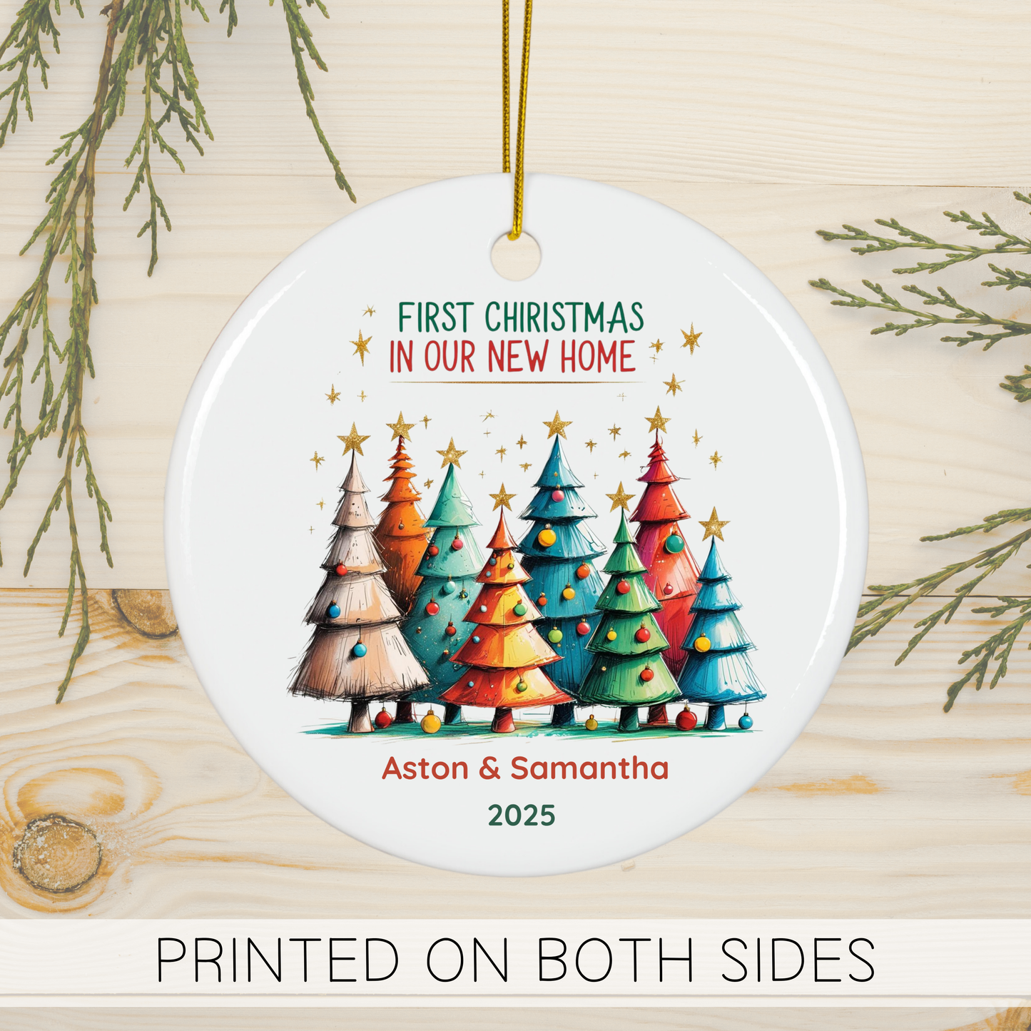 New Home Ornament, Personalized First Christmas Keepsake, Realtor Closing Gift, Our First House Holiday Decoration 2025