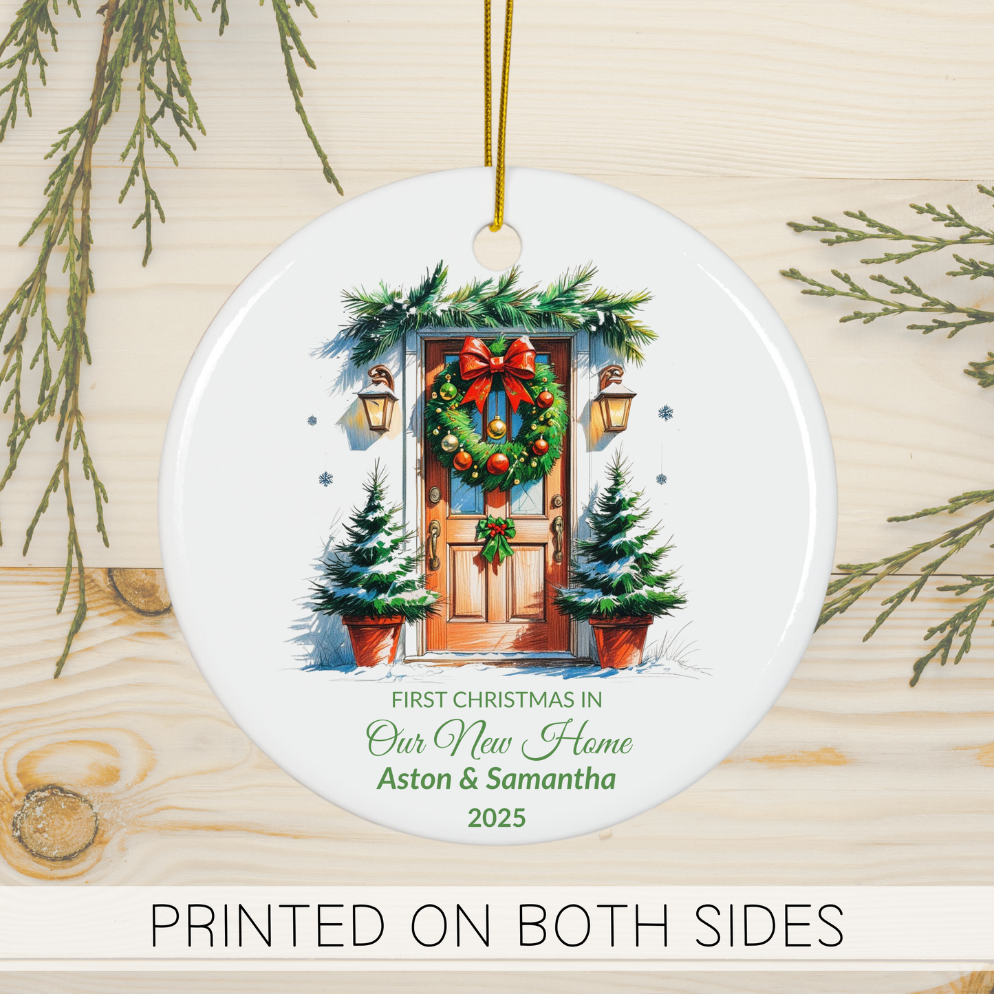 Custom New Home Ornament, Personalized First Christmas Keepsake, Realtor Closing Gift, Our First House Holiday Decoration 2025