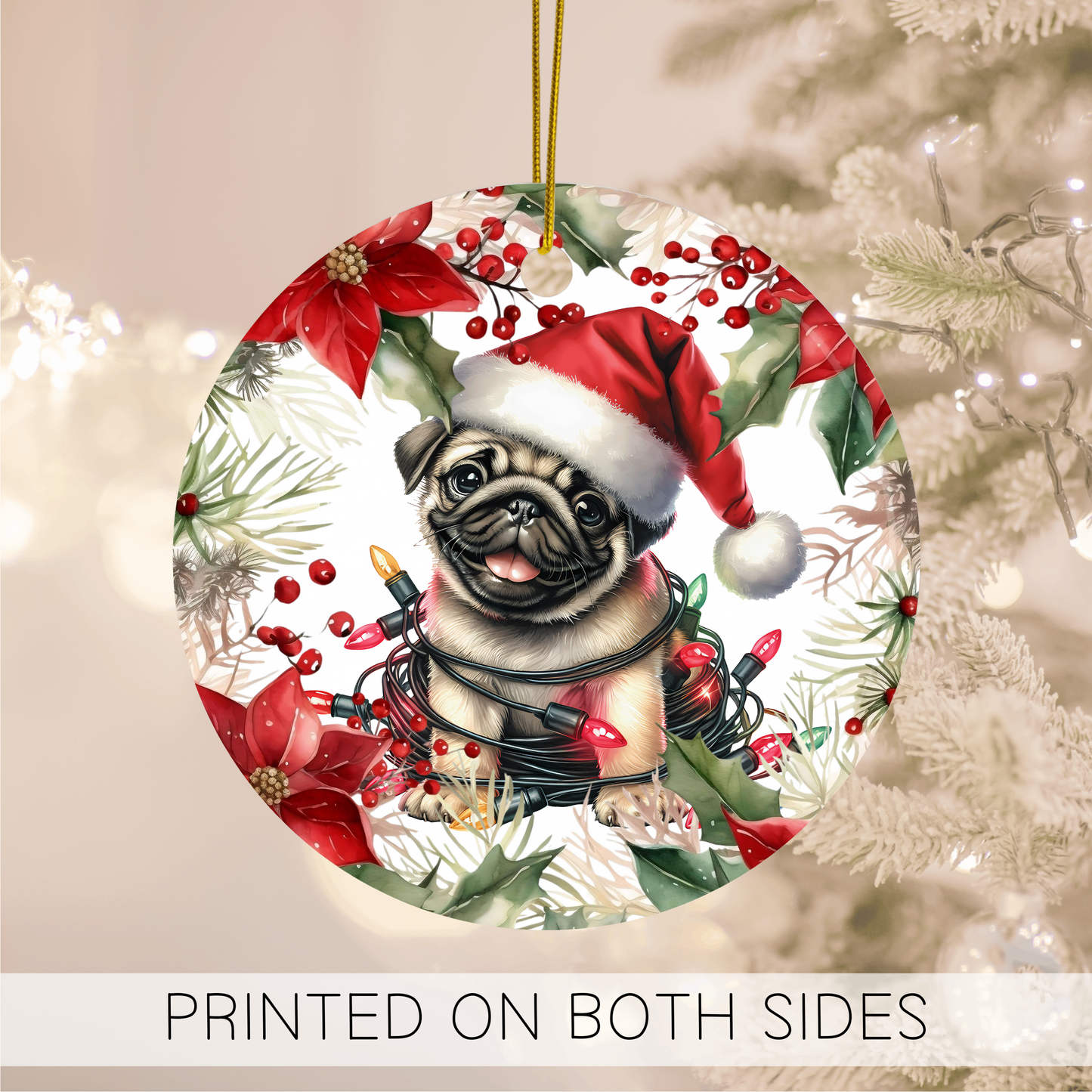 Rottweiler Holiday Ornament, Rottweiler Owner Gift, Christmas Ornament, Custom Dog Ornament, Rottie Decoration