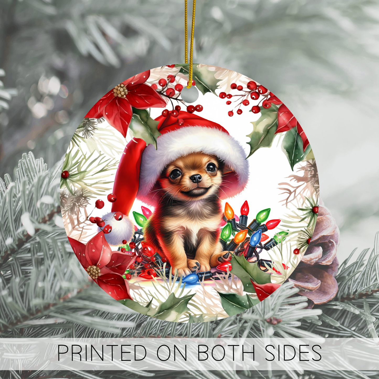 Chihuahua Holiday Ornament, Chihuahua Art, Chihuahua Dog Decor, Dia De Los Muertos Chihuahua, Veterinarian Gift