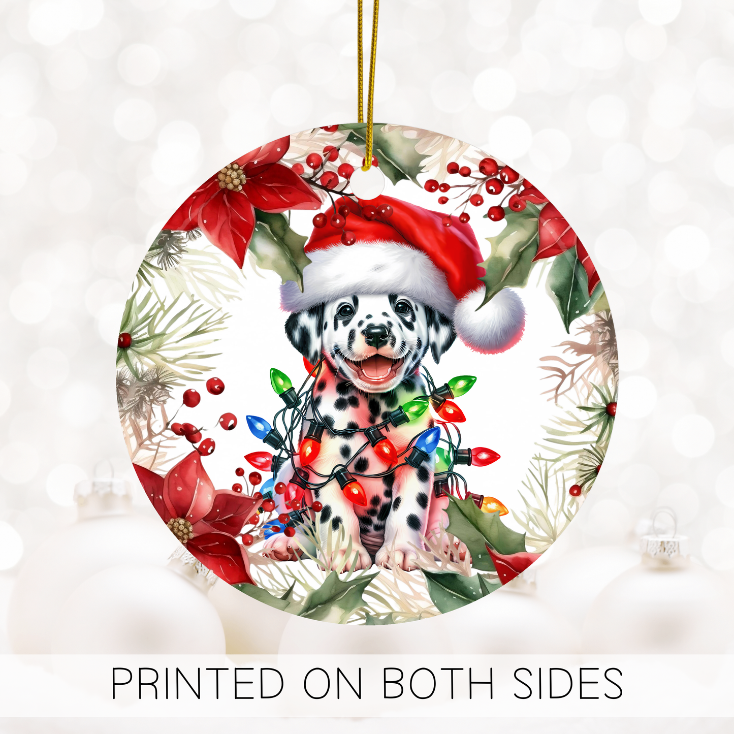 Dalmation Holiday Ornaments, Dalmatian Gift, Pet Owner Gift, Dog Lover Gifts, Dog Art, Dalmatian Dog Gift, Gift For Her
