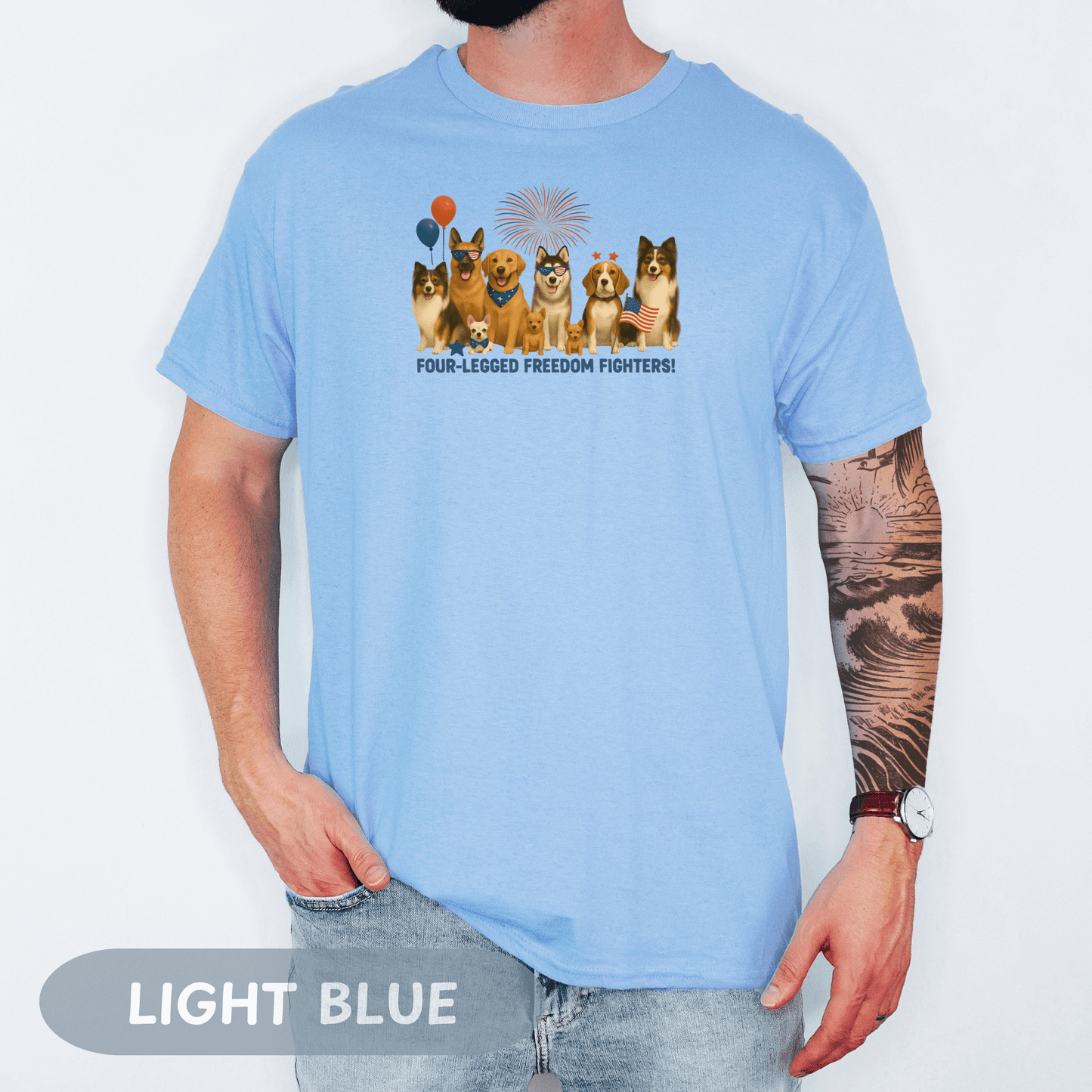 Patriotic Dog Lover Tee, USA Dogs Shirt, Fourth of July Shirt, Dog Shirt, America T-Shirt, Dog Lover, Patriotic Dog Shirt