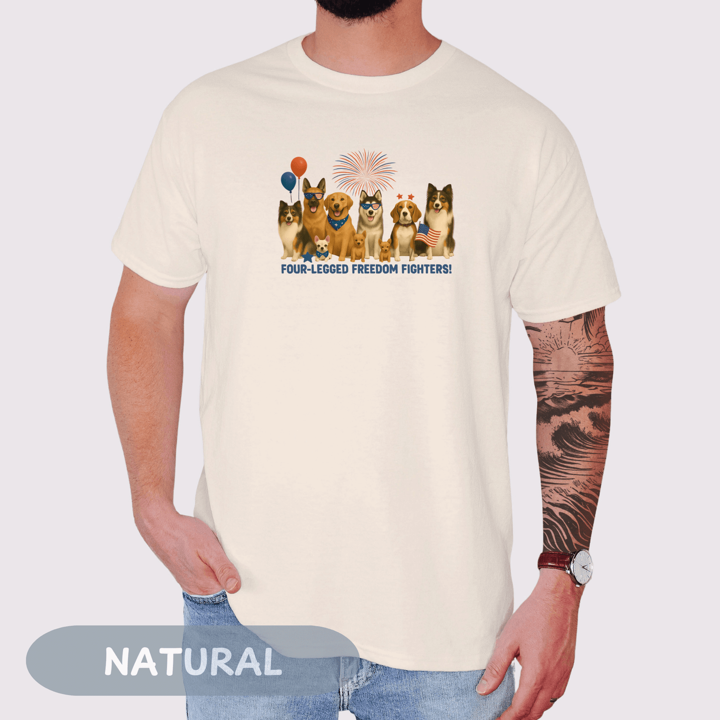 Patriotic Dog Lover Tee, USA Dogs Shirt, Fourth of July Shirt, Dog Shirt, America T-Shirt, Dog Lover, Patriotic Dog Shirt