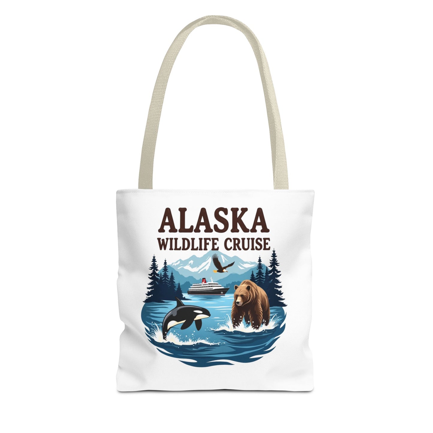 Alaska Wildlife Cruise Tote Bag, Adventure Lovers Gift, Cruise Squad 2025, Alaska Vacation Tote Bag, Alaskan Cruise Tote