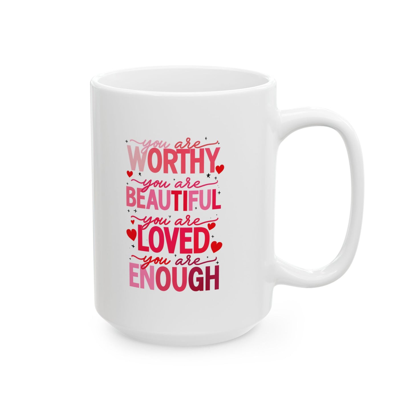 Positive Vibes Mug - Inspirational Quote Valentines Gift, Self-Care Pick-Me-Up, Empower Her Day  - Valentine's Gift