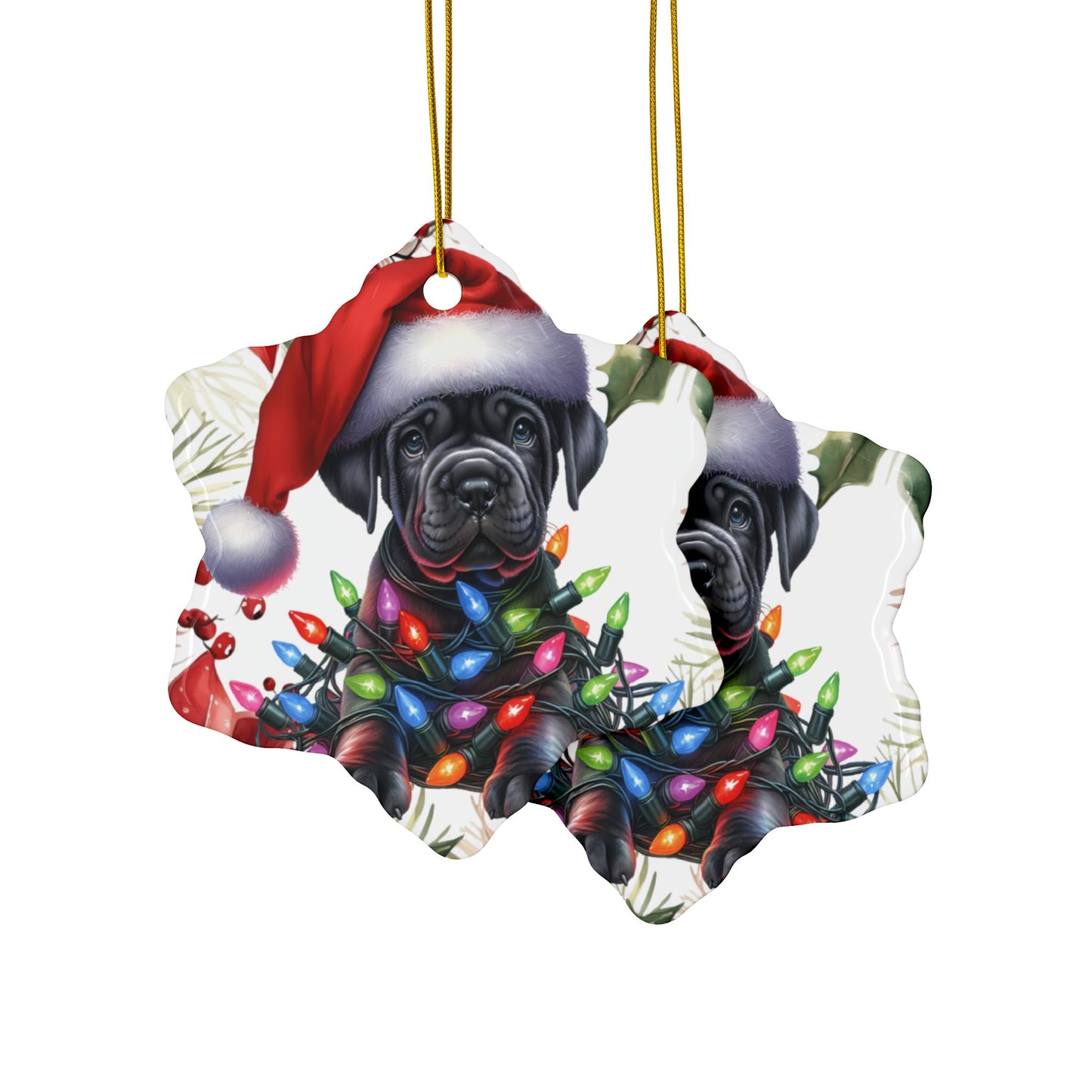 Cane Corso Puppy Holiday Ornaments, Cane Corso Gift, Cane Corso Breed Decor, Dog Lover Christmas, Puppy Christmas Tree
