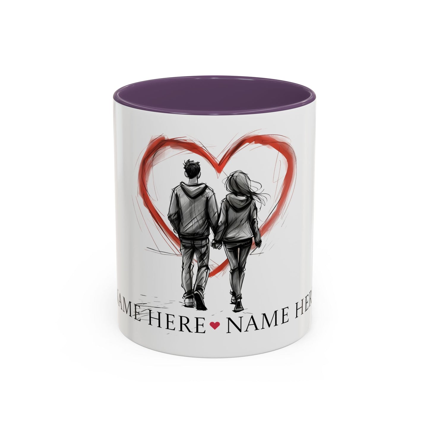Customized Love Mugs for Two - A Romantic Home Accent for Coffee Connoisseurs - Unique Home Decor, Valentines Day Present