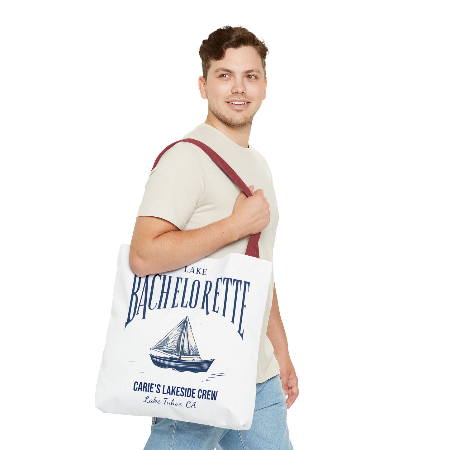 Let's Get Nauti Personalized Tote Bag, Bride Tote Bag, Bridesmaid Tote Bag, Hen Party Favors, Bride Tribe, Lake Bachelorette