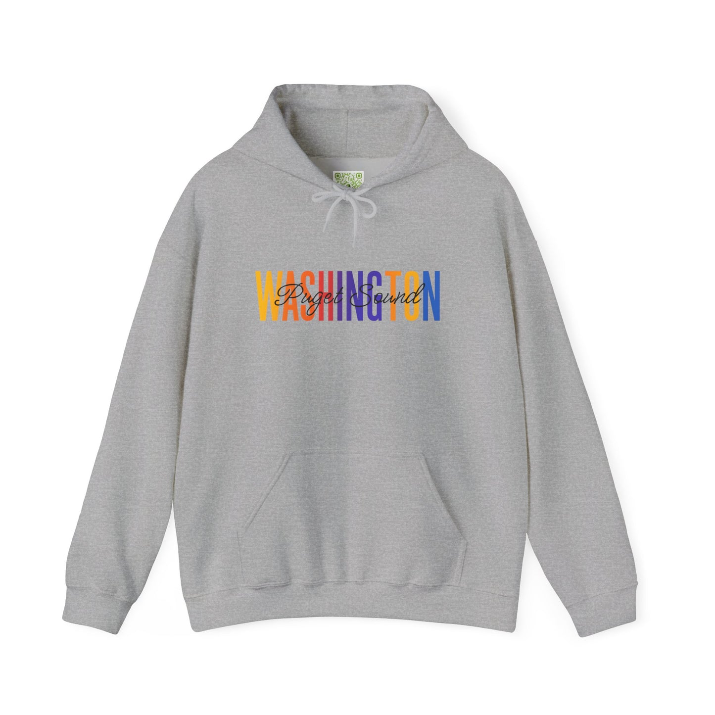 Colorful Puget Sound Washington Hoodie, Tacoma Sweatshirt, Puget Sound Gift, Washington Vacation, Men’s Pullover, Woman's Pullover