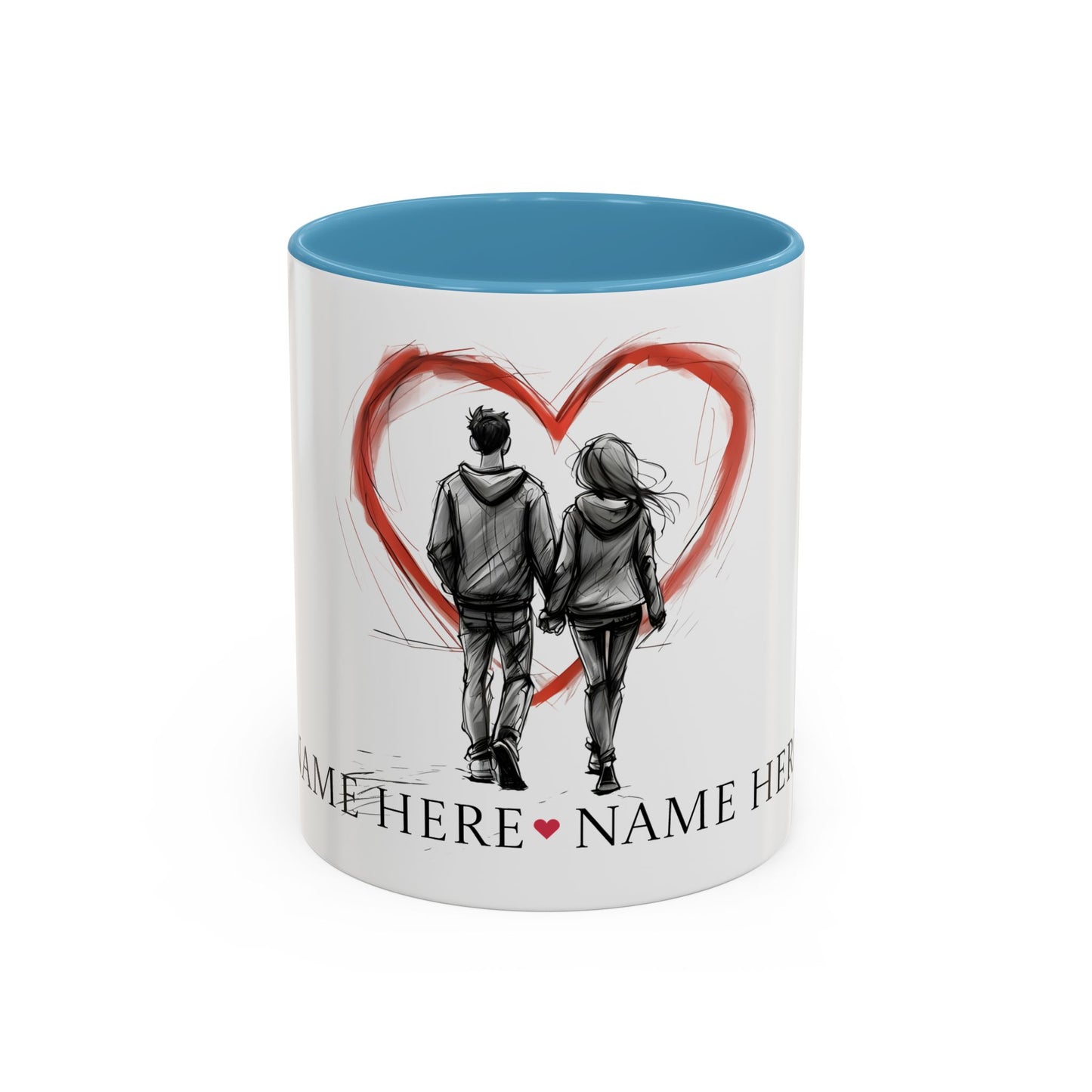Customized Love Mugs for Two - A Romantic Home Accent for Coffee Connoisseurs - Unique Home Decor, Valentines Day Present