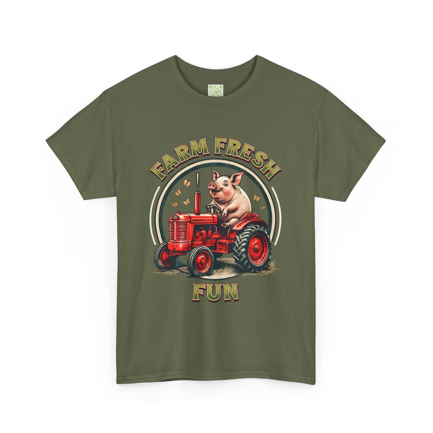 Potbelly Pig Farm Fresh Fun T-Shirt, Vintage Farmhouse Tee, Retro Pig Tractor Shirt, Animal Lover Gift, Country Life Apparel