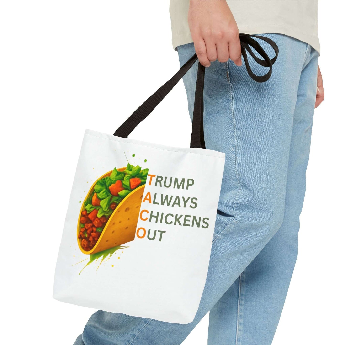 Trump Always Chickens Out TACO Tote, Subtle Anti Trump, Democrat Gift Tote, FDT Tote, Anti-MAGA, Political Tote