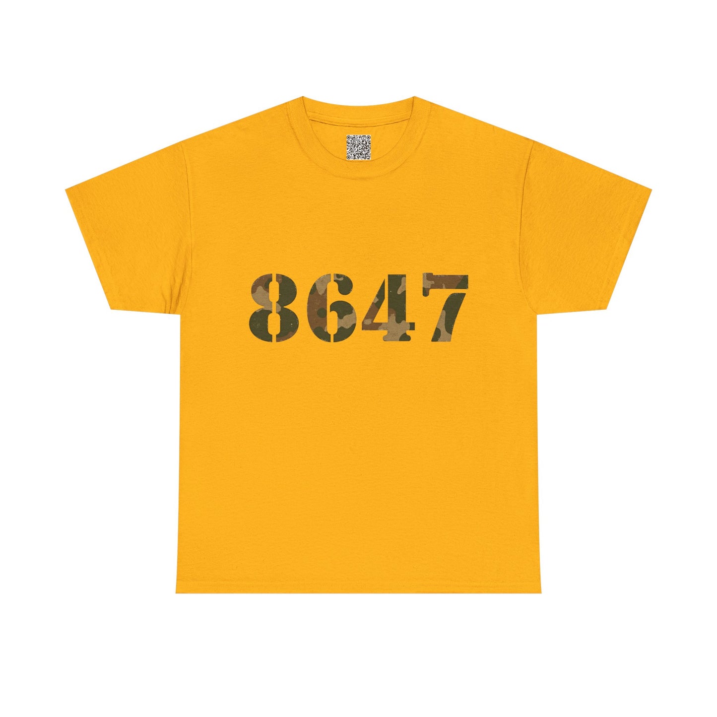 Camo 8647 Graphic Tee, 8647 Shirt, Casual Unisex Cotton, Outdoor Adventures, Streetwear, Gift for Him, Gift for Her, 86 Number 47