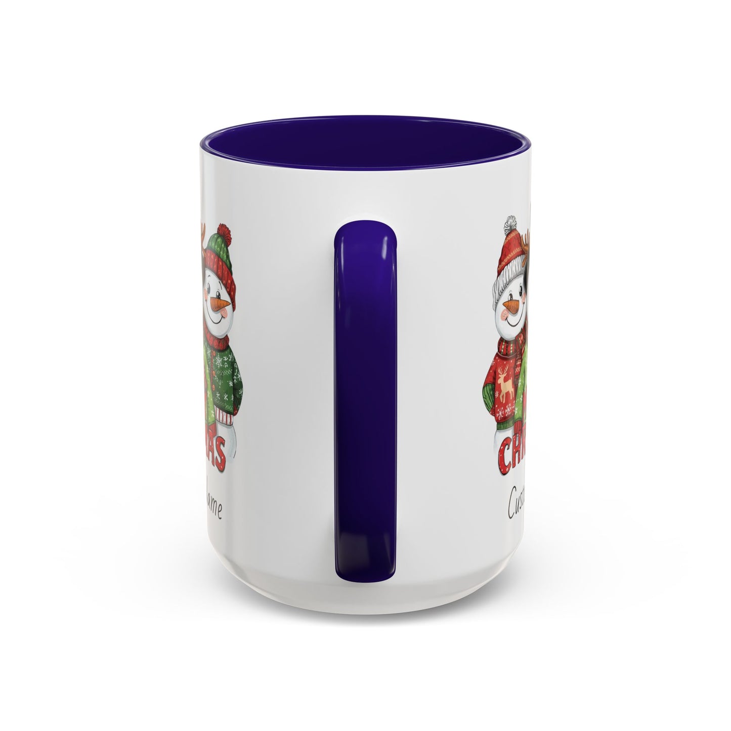 Cheerful Christmas Snowman Mug, Snowman Coffee Mug, Cute Christmas Mug, Snowman Gift for Her, Gift for Neighbors