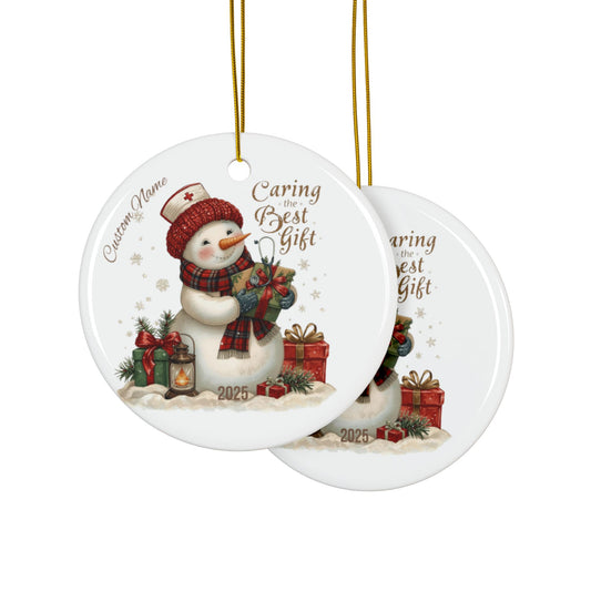 Nurse Christmas Ornament, Caring is the Best Gift, Nursing Ornament Gift, RN Gift, Nurse Graduation, Retirement, New Nurse Gift