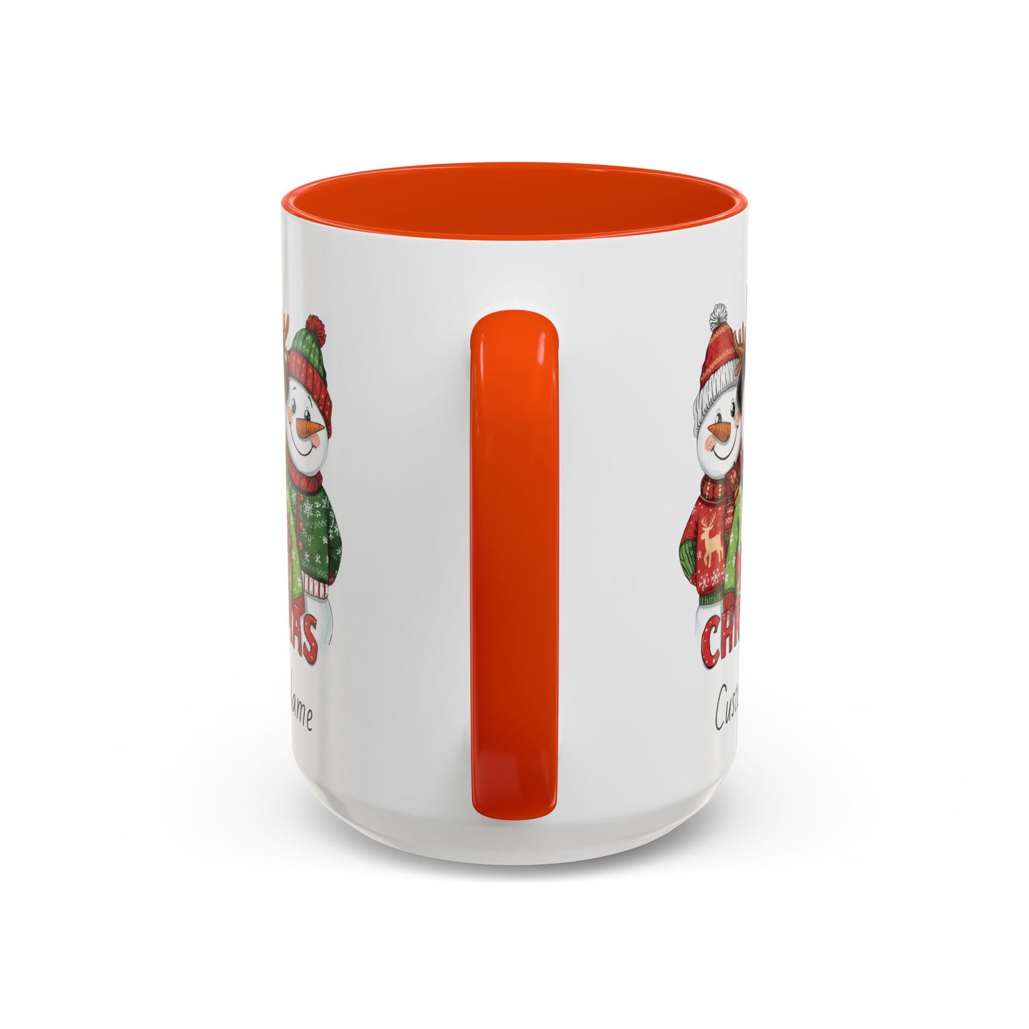 Cheerful Christmas Snowman Mug, Snowman Coffee Mug, Cute Christmas Mug, Snowman Gift for Her, Gift for Neighbors