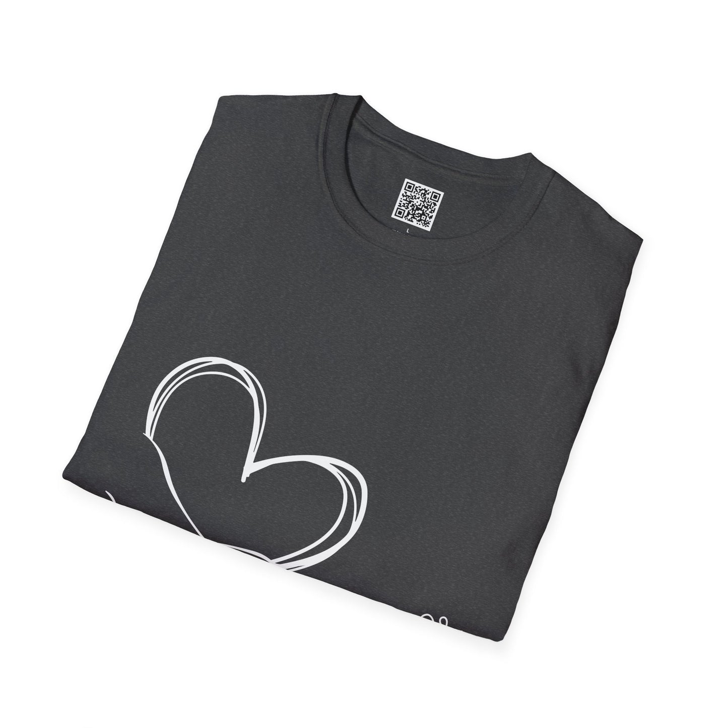 Paw in Hand Love Unisex Softstyle T-Shirt - Hand-Drawn Love Design