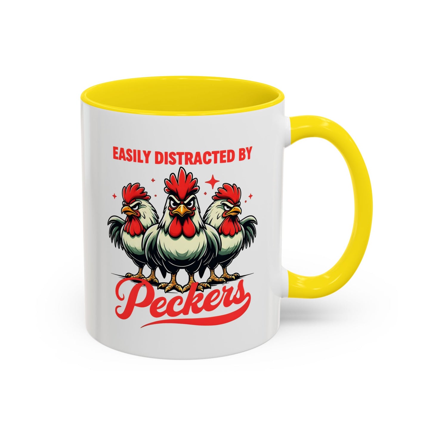 Easily Distracted by Peckers Coffee Mug, Inappropriate Gift, Naughty Valentines, Dark Humor Gift, Offensive Mug, Silly Mug
