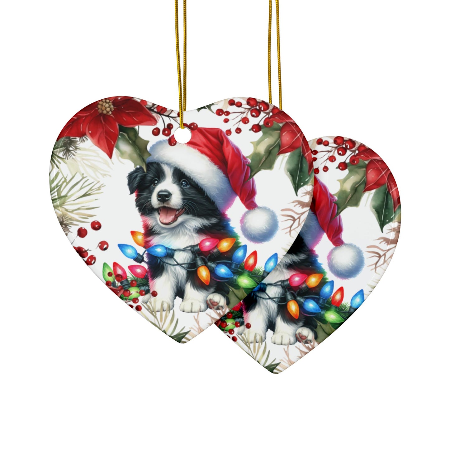 Border Collie Holiday Ornaments, Border Collie Christmas Decor, Collie Farm Dogs Gifts, Herding Dog Ornament