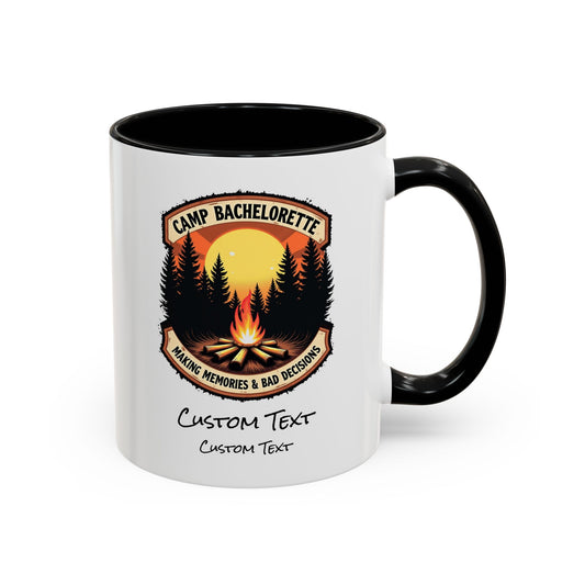 Personalized Camp Bachelorette Coffee Mug, Camp Bride Mug, Camp Bach Mug, Bride Tribe, Hen Party Favors, Custom Text