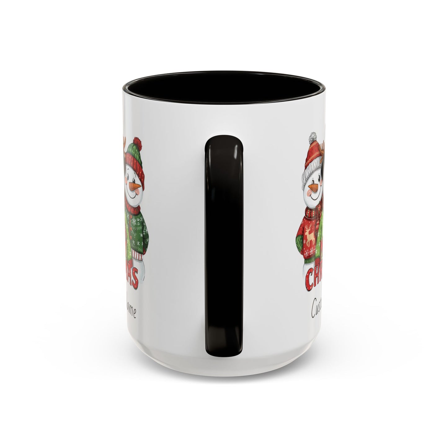 Cheerful Christmas Snowman Mug, Snowman Coffee Mug, Cute Christmas Mug, Snowman Gift for Her, Gift for Neighbors