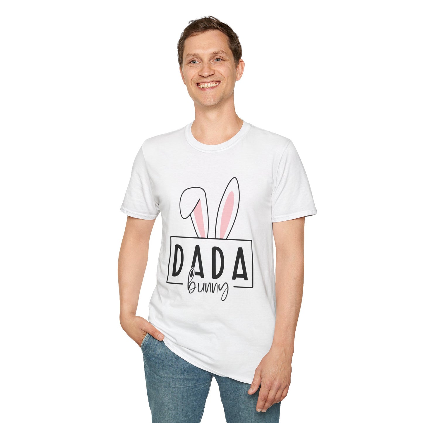 Dada Bunny Ears Unisex Softstyle T-Shirt - Cute Easter Apparel for Aunts