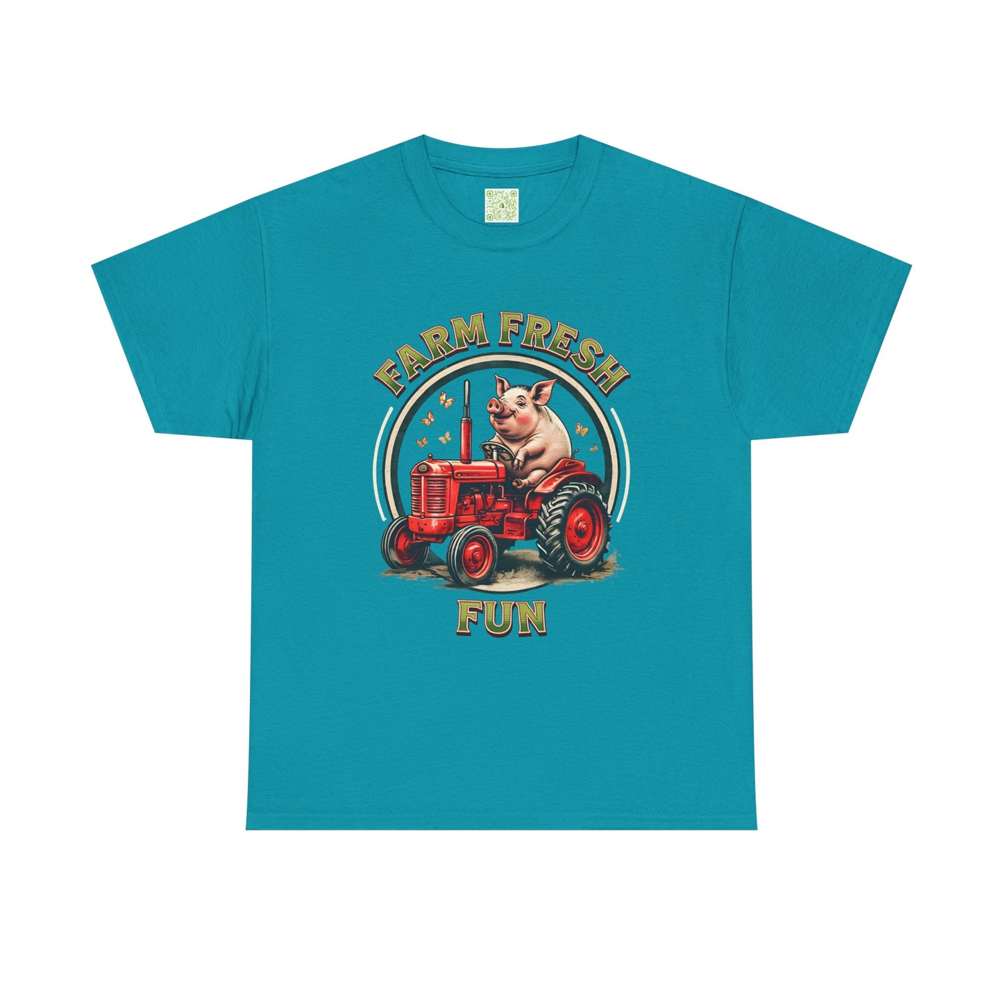 Potbelly Pig Farm Fresh Fun T-Shirt, Vintage Farmhouse Tee, Retro Pig Tractor Shirt, Animal Lover Gift, Country Life Apparel