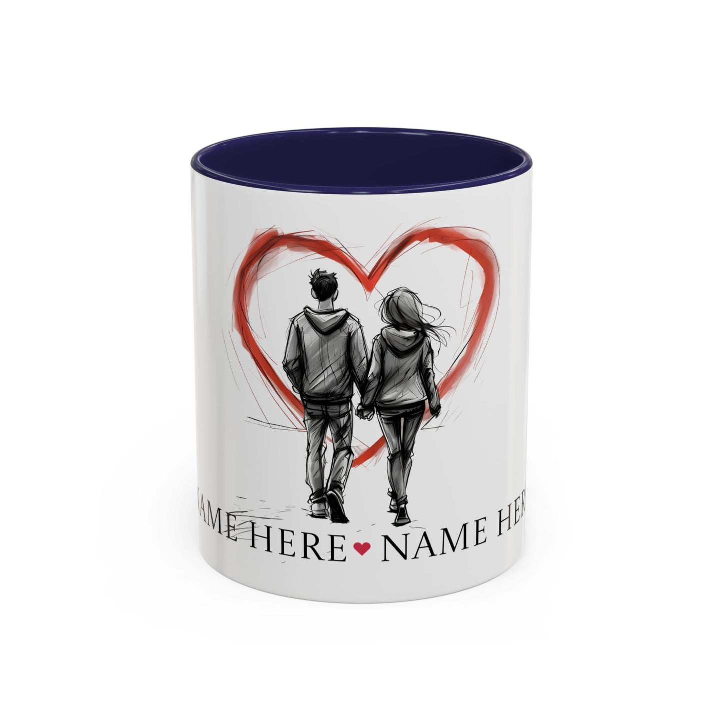 Customized Love Mugs for Two - A Romantic Home Accent for Coffee Connoisseurs - Unique Home Decor, Valentines Day Present