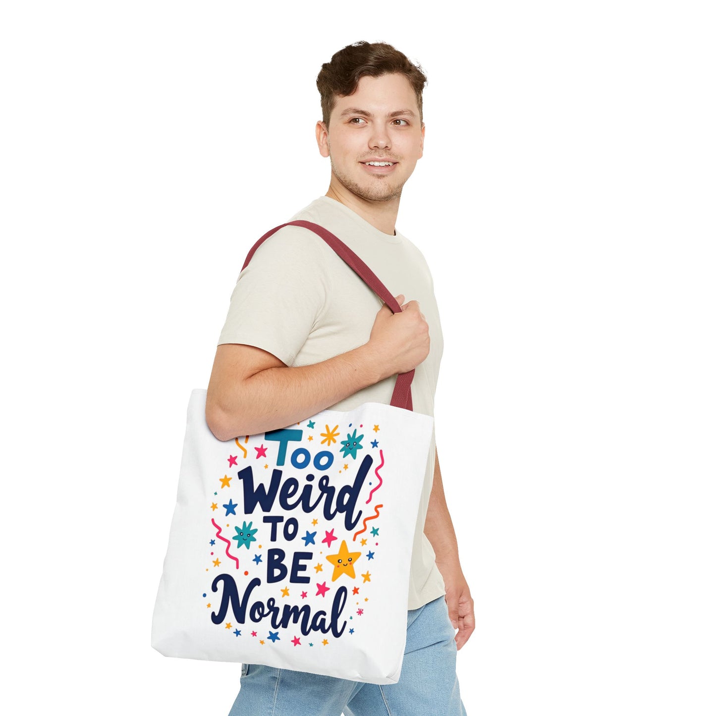 Enneagram Type 4 Tote Bag, To Weird to Be Normal, Personality Test, Enneagram Four, Self Growth Accessories