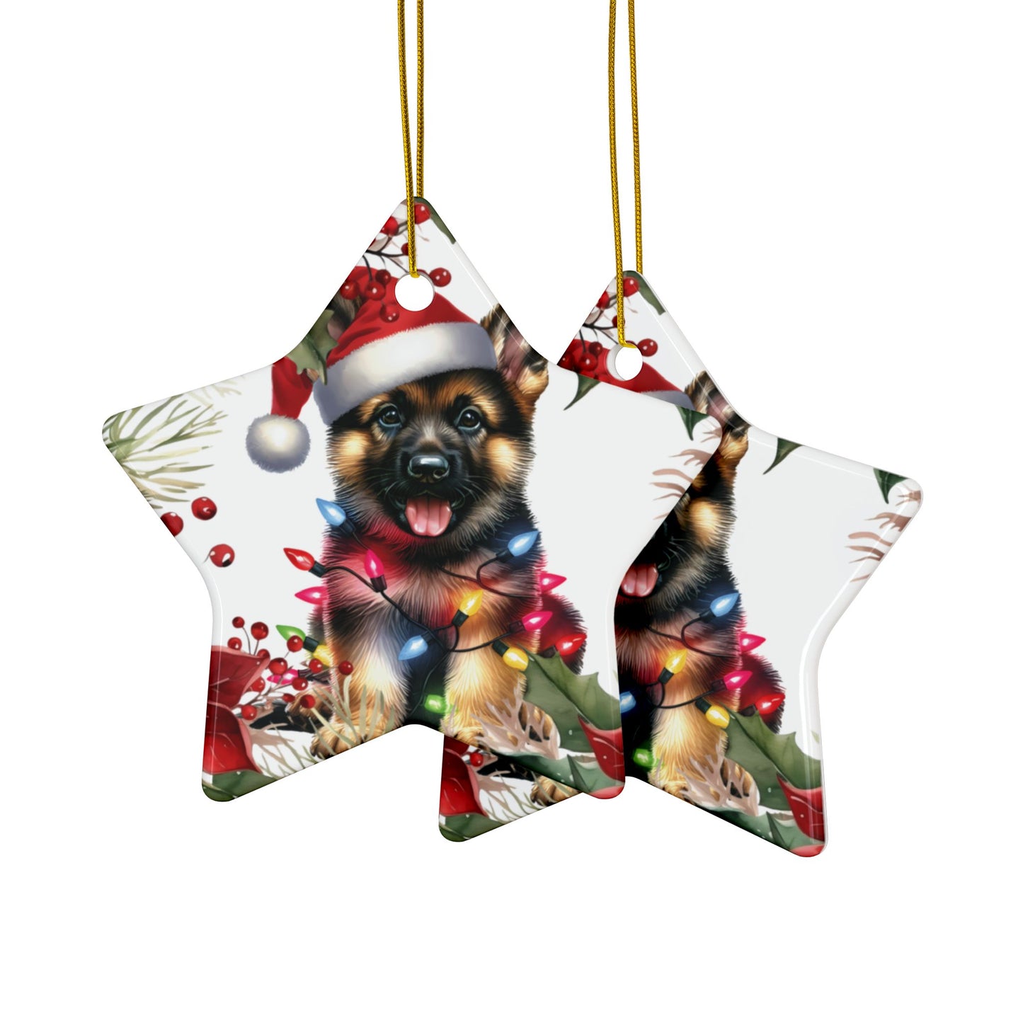German Shepherd Holiday Ornament, German Shepherd Mom Gift, Dog Ornament, Gifts for Dog Lovers, Dog Memorial Gift