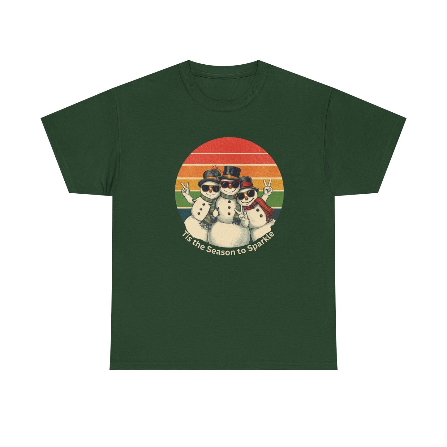 Vintage Snowman T-shirt, 'Tis the Season to Sparkle Shirt, Snowman Apparel, Funny Snowman, Cute Snowman Gift, Snowman Lover Gift, Snowman Gift for Her