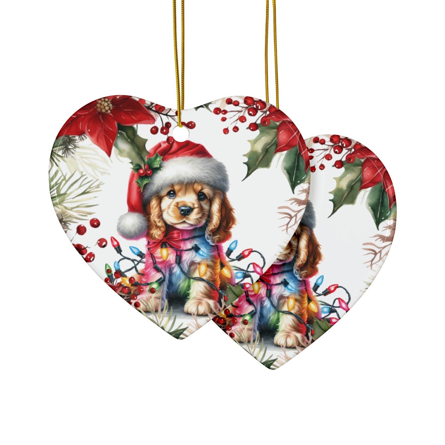 Cocker Spaniel Holiday Ornament, Custom Dog Ornament, Spaniel Ornament, Dog Lover Gift, Dog Mom, Christmas