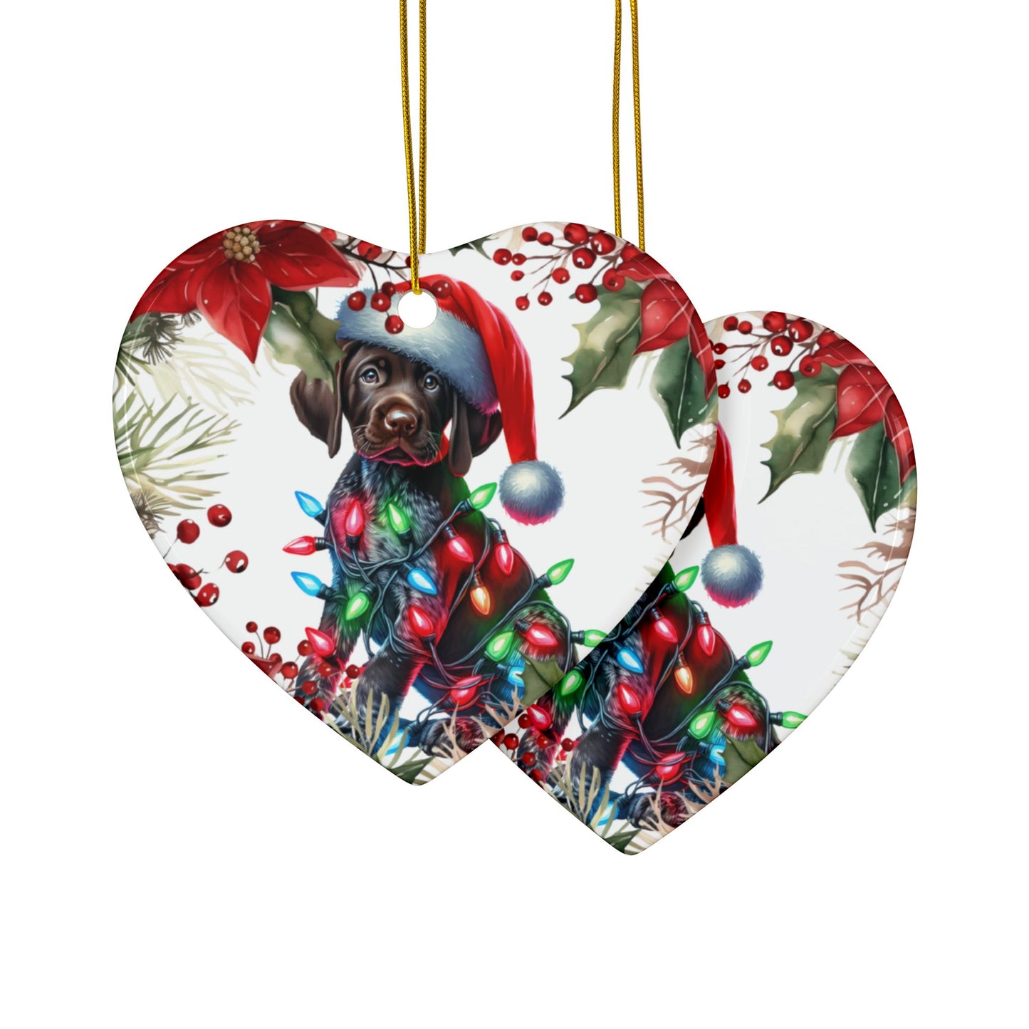 German Shorthair Pointer Holiday Ornament, Dog Ornament, Dog Dad Gift, Christmas Gift Him, Dog Mom Gift