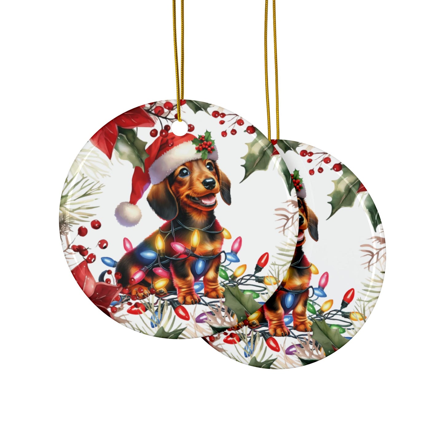 Dachshund Holiday Ornaments, Christmas Ornament, Wiener Dog Decoration, Sausage Dog, Dachshund Gifts, Gift for Mom