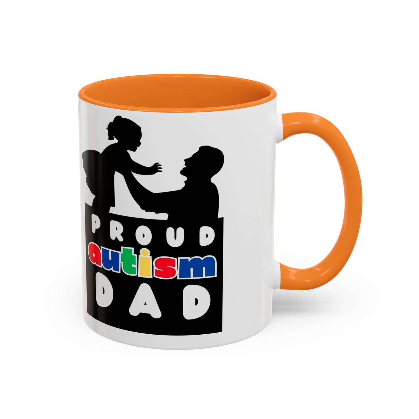Autism Dad Multi Color Mug, Autism Spectrum Disorder, Neurodiversity Pride Merch, Autism Awareness, Inclusion Matters