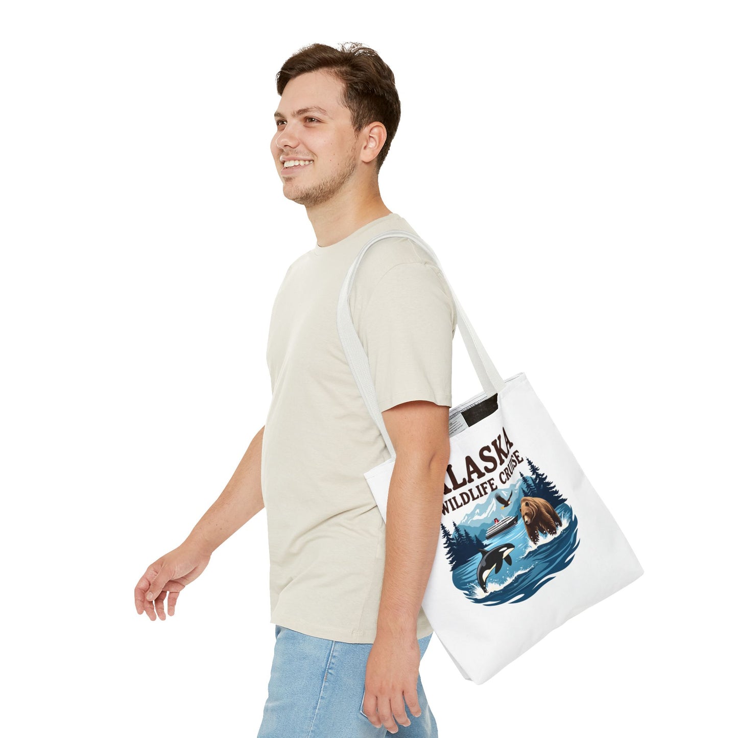 Alaska Wildlife Cruise Tote Bag, Adventure Lovers Gift, Cruise Squad 2025, Alaska Vacation Tote Bag, Alaskan Cruise Tote